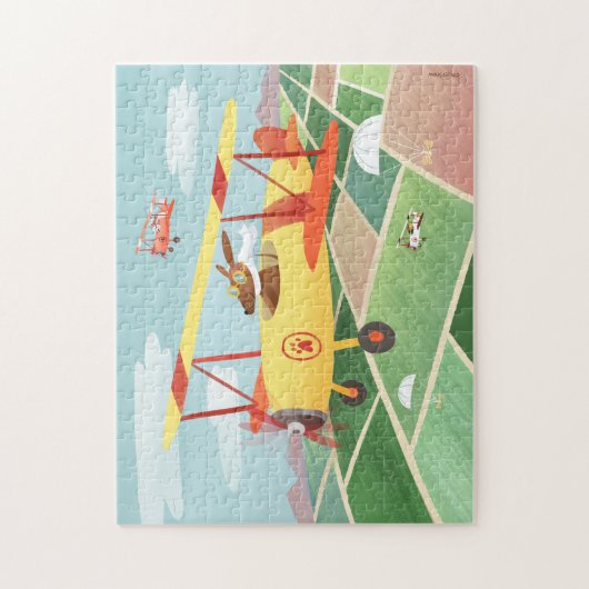 航空機引渡しパイロット犬 ジグソーパズル (縦)