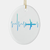 航空機心拍レトロパイロットヴィンテージ周波数 セラミックオーナメント (右)