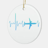 航空機心拍レトロパイロットヴィンテージ周波数 セラミックオーナメント (左)