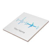 航空機心拍レトロパイロットヴィンテージ周波数 タイル (側面)