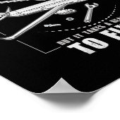 航空機愛好家のための飛行機整備士引用文 ポスター (角)