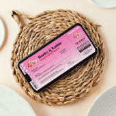 航空機搭乗パスカップルシャワー招待状 招待状