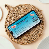 航空機搭乗パスカップルシャワー招待状 招待状