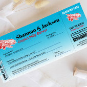 航空機搭乗パスカップルシャワー招待状 招待状