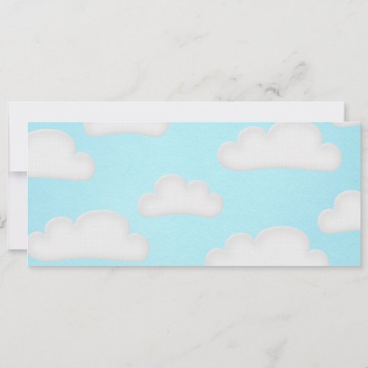 航空機搭乗券ベビーシャワー招待状 (裏面)