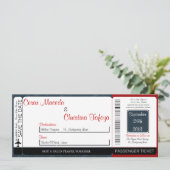 航空機搭乗券結婚式招待状 招待状 (スタンド正面)