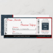 航空機搭乗券結婚式招待状 招待状 (正面/裏面)