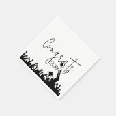 航空機搭載キャップ付き卒業おめでとう スタンダードカクテルナプキン (角)