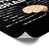 航空機整備士おもしろい脳飛行機ヘリコプター ポスター (角)