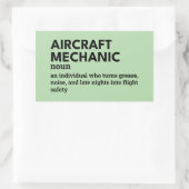航空機整備士おもしろい – 航空技術者 長方形シール (バッグ)