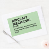 航空機整備士おもしろい – 航空技術者 長方形シール (封筒)