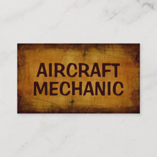 航空機整備士アンティーク名刺 名刺