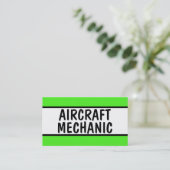 航空機整備士ネオングリーン 名刺 (スタンド正面)
