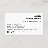 航空機整備士名刺QRコード 名刺 (裏面)