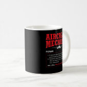 航空機整備士定義の定義 コーヒーマグカップ (正面右)