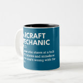航空機整備士定義コーヒーマグ ツートーンマグカップ (正面左)