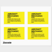 航空機整備士定義 – ツールボックス 長方形シール (シート)