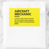航空機整備士定義 – ツールボックス 長方形シール (バッグ)