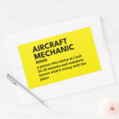 航空機整備士定義 – ツールボックス 長方形シール (封筒)