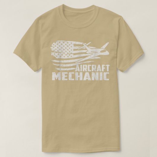 航空機整備士航空飛行機整備E Tシャツ (デザイン正面)