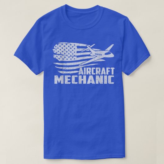 航空機整備士航空飛行機整備E Tシャツ (デザイン正面)