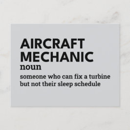 航空機整備士-ユーモアのある定義カード シーズンポストカード