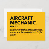 航空機整備士 – ユーモアのある定義 シーズンポストカード (正面/裏面)