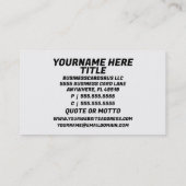 航空機整備士 名刺 (裏面)