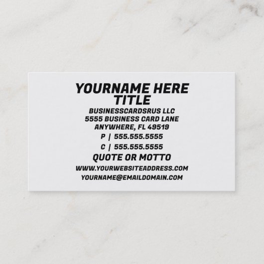 航空機整備士 名刺 (裏面)