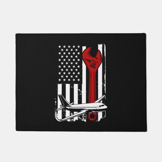 航空機整備士、整備士  ドアマット (正面)