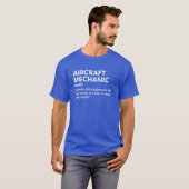 航空機整備士-飛行機固定の定義 Tシャツ (正面フル)