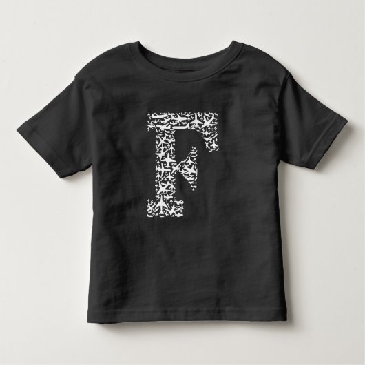航空機文字F トドラーTシャツ (正面)