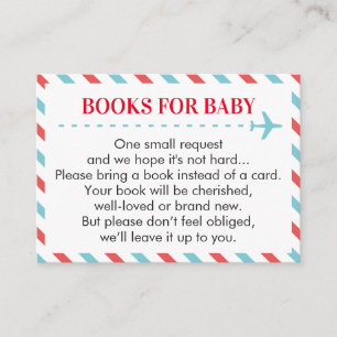 航空機旅行簿ベビー書請求カード エンクロージャーカード