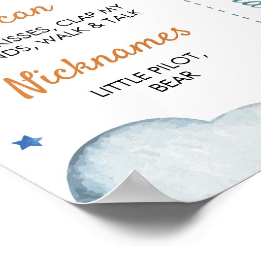 航空機最初の誕生日フォトマイルストーンポスター ポスター (角)