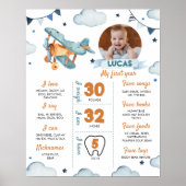 航空機最初の誕生日フォトマイルストーンポスター ポスター (正面)