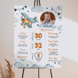 航空機最初の誕生日フォトマイルストーンポスター ポスター