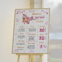 航空機最初の誕生日フォトマイルストーンポスター ポスター