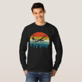 航空機滑空機飛行機パイロットヴィンテージレトロ Tシャツ (正面フル)