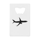 航空機用ジェットライナーのシャドーカスタマイズフフライカラー クレジットカード栓抜き (正面)