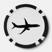 航空機用ジェットライナーのシャドーカスタマイズフフライカラー ポーカーチップ (裏面)