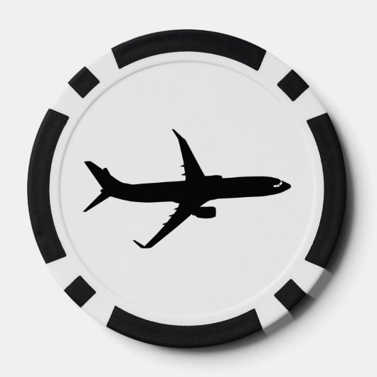 航空機用ジェットライナーのシャドーカスタマイズフフライカラー ポーカーチップ (裏面)