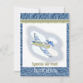航空機用ジェット機パーティの招待状 招待状 (正面)