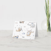 航空機用ベビーシャワーサンキューカード サンキューカード (裏面)