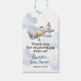 航空機用ベビーシャワーメッセージカード ギフトタグ