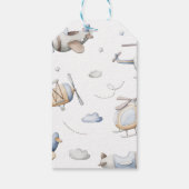 航空機用ベビーシャワーメッセージカード ギフトタグ (裏面)