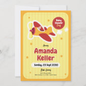 航空機用ベビーシャワー招待状 招待状 (正面)