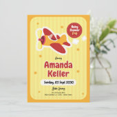 航空機用ベビーシャワー招待状 招待状 (スタンド正面)