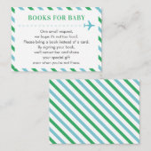 航空機用ベビー図書ブルーグリーンボーイ エンクロージャーカード (正面/裏面)