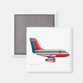 航空機用旅客用ジェット飛行機 マグネット (正面/裏面)