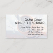 航空機用発動機整備士ヴィンテージ飛行機 名刺 (裏面)
